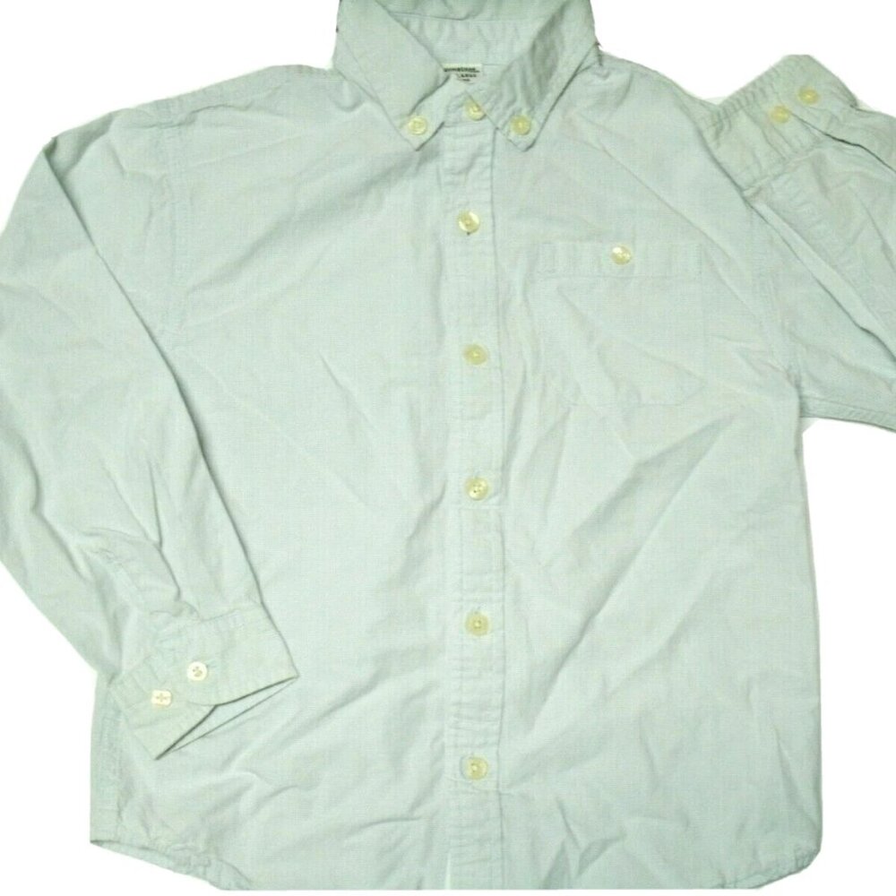 Gymboree Boys Shirt Button Down Blue Oxford Checks Long Sleeve Size 6